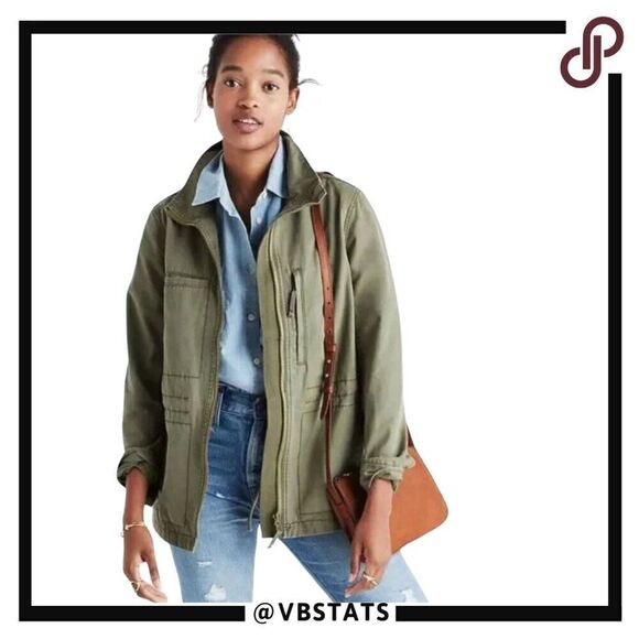 Madewell Fleet Jacket in Army Green Size Small - Picture 1 of 12